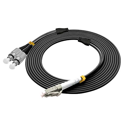 Cable de fibra óptica acorazado OM1 de 50M con conectores LC-FC multimodo duplex