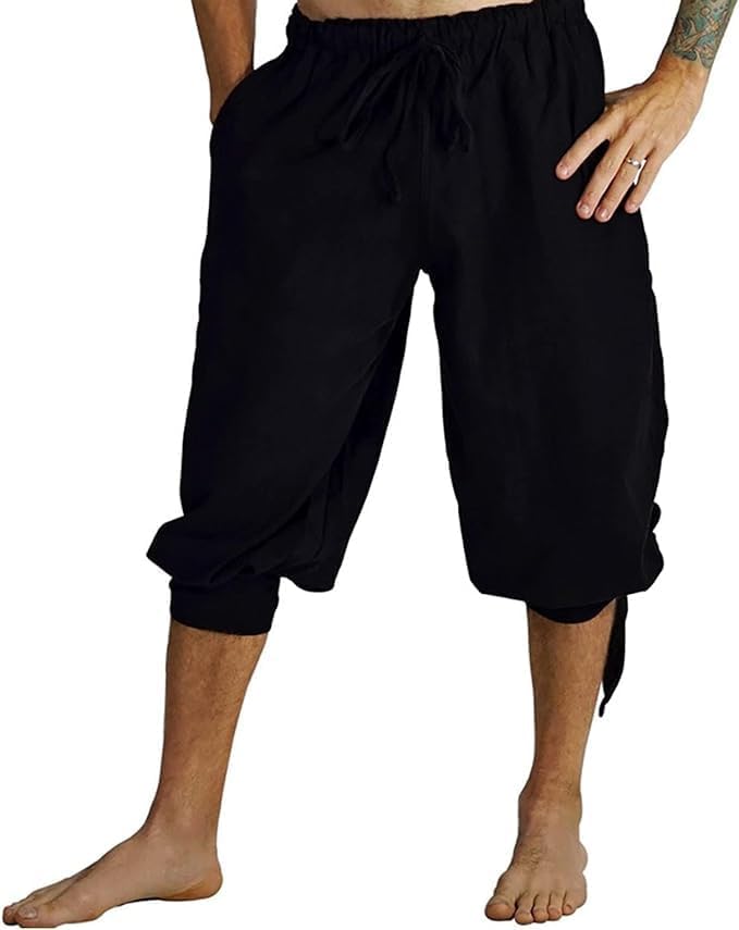 Men's Medieval Pirate Gothic Pants Renaissance Viking Costume Cosplay
