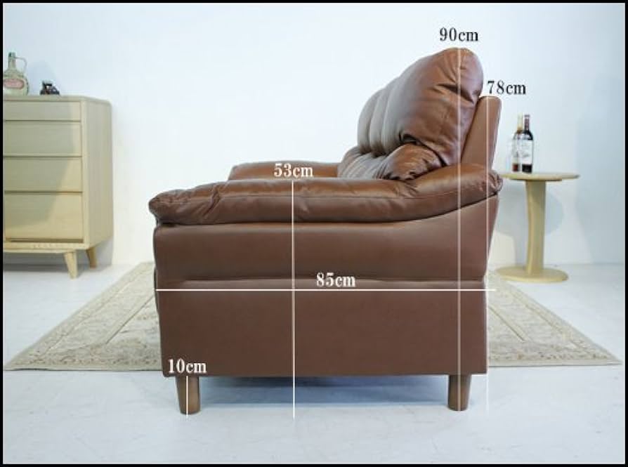 美品 本革 ソファ オットマン付き ブラウン 軽量 imgrc0102010896.jpg