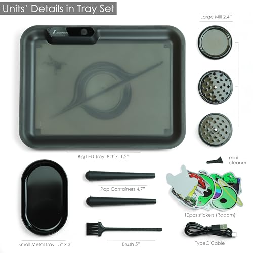 Kit de bandeja iluminada LED con accesorios de neón para salón 7