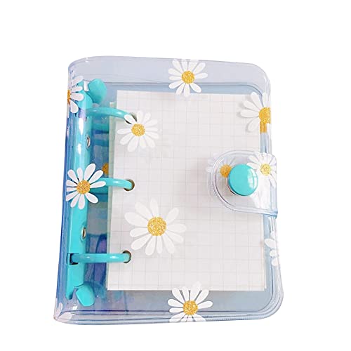 Cute Daisy Mini 3 Holes Notebook Loose Leaf Ring Binder Hand Book File Folder Kawaii Planner School Journals Korean Stationery