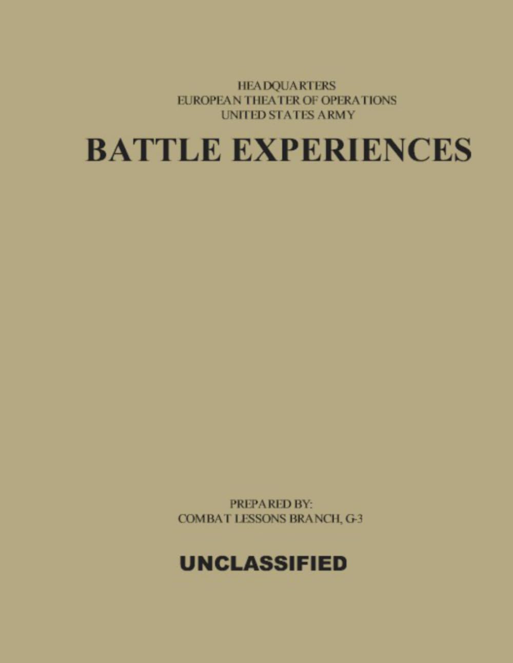 Battle Experiences: WWII European Theater of Operations