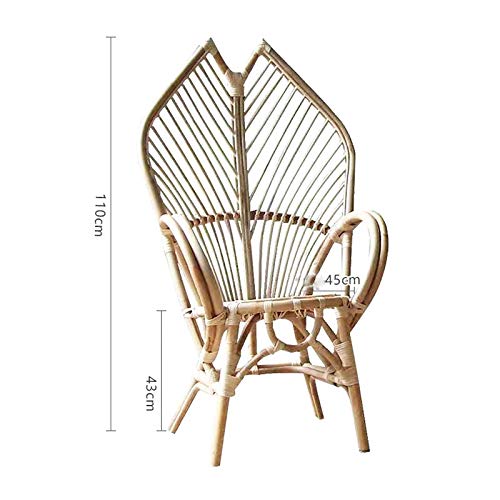Acquire Living Room Chair Style Vintage Natural Handmade Rattan Woven Lounge Chair Natural Single Leisure Chair #TOP1
