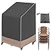 Shield Outdoor Covers Abdeckung Gartenstühle Wasserdicht 420D Oxford Gewebe, Winterfest, UV-Beständiges Schutzhülle für Stapelstühle mit Aufbewahrungstasche,Abdeckung für Gartenstühle(75x78x65/110cm)