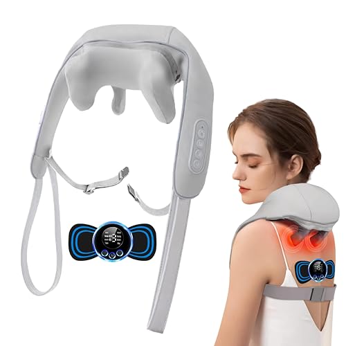 DEIMON Masajeador Cervical y Espalda con Calor – Pack 2 en 1 Shia...