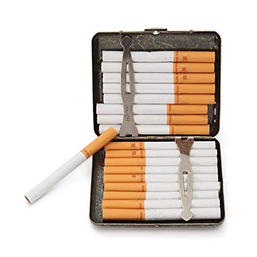 Boîte à cigarettes en métal rétro avec finitions de qualité supérieure