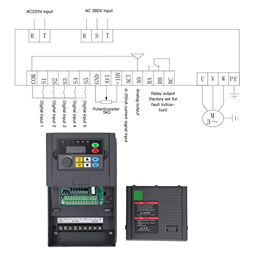 Inverseur de fréquence variable 5.5kw pour réguler moteur triphasé - 2