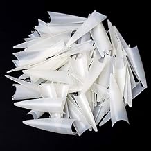 600pcs Acrylic Medium Long Stiletto Nail Tips Easy Coffin Nails Sharp False Nail Art Tips For Nails Salon Skin color