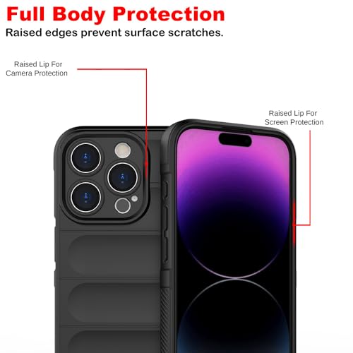 Image of Amazon Brand- Solimo Mobile Cover for Apple iPhone 15 Pro Max | Full Camera Protection | Liquid Silicon Case | Flexible Bumper Case for Apple iPhone 15 Pro Max (Black)