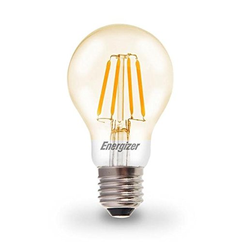 Energizer 1 X Led Filament Gls Bulb Lamp Vintage Es E27 Clear 4.2W = 40W Es E27 Cap [Energy Class A+] Light