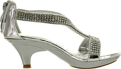 Fabulous Girls Lety-73K Fashion Rhinestone T-Strap Platform Dress Heel Sandals2