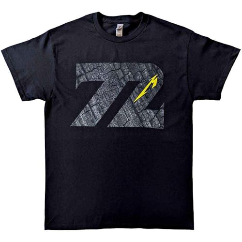 Rock Off officially licensed products Metallica T Shirt M72 Seasons Charred Band Logo Nouveau Officiel Unisex Noir Size S