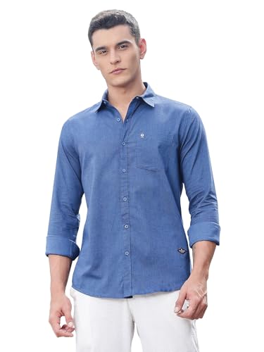 Image of Thomas Scott Men Classic Slim Fit Cotton Casual Full Sleeves Shirt