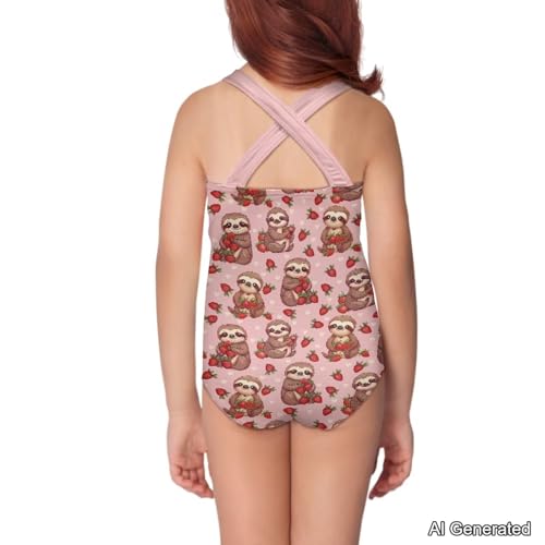 Image of Girls One Piece Swimsuits Sleeveless Lightweight Bathing Suit Beach Swim Suit Quick Dry Swimwear 5-14 Y
