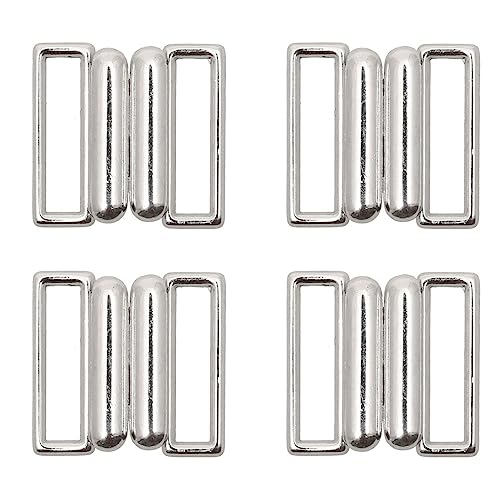 Juego de 4 piezas de Bikini fastene Metal bikini hebillas de Bikini plateado sujetador hebillas de lencería