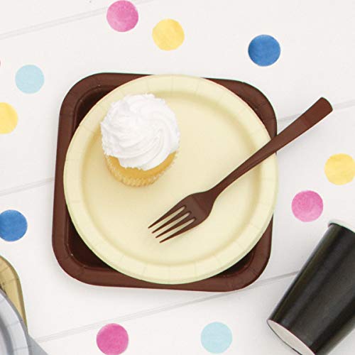 Unique Industries, Cake Paper Plates, 20 Pieces - Ivory