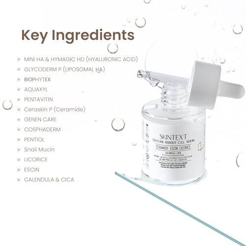 Image of Personal Touch Skintext Texture Reboot C.E.L Serum | Skin Barrier Repair Serum for Strengthening & Volume Restoration | Ceramide, Escin & Licorice | Hydrating & Smoothing Face Serum | 30 ml