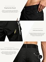 CLOAKA Kurze Hosen Herren Wasserdicht Stretch Cargo Shorts mit Multi Taschen Wandershorts Sommer Outdoor Camping Arbeitshosen Männer Kurz(ohne Gürtel) – Ansicht 5
