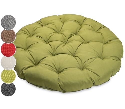 Sunnypillow Coussin pour Fauteuil Papasan - Rond diamètre 120 cm épaisseur 15 cm - Résistant aux UV, imperméable, extérieur/intérieur - Coussin de Sol...