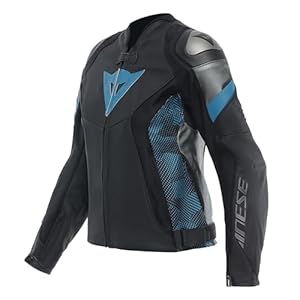 Dainese Avro 5 Veste en cuir de moto pour dames, schwarz/blau, 44
