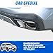 Stainless Steel Exhaust Muffler Tailpipe Trim Cover For BMW X5 X6 X7 G05 G06 G07 2019-2022 Car Tail Pipes Exhaust Pipe Muffler Decorative Frame (Gloss Black)