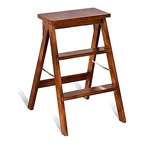 Échelle pliante en bois créative et tabouret de salon chaleureux - 5