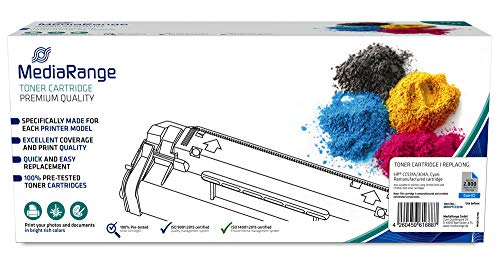 Mediarange Cartouche de Toner Compatible avec HP CC531A / 304A CE411A / 305A / CF381A / 312A Cyan