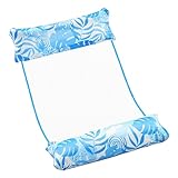 SLOOSH Hammock Pool Floats Adults, 4-in-1 Multi-Purpose Inflatable Pool Floaties Soft PVC Water Hammock Lounge (Blue)