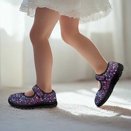Girls Dress Shoes Glitter Princess Shoe Mary Jane Flats Party Wedding Prom Footwear for Little Kid/Big Kid4