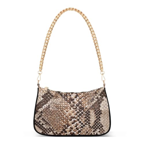 Bolso de hombro para mujer tipo clutch con cadena miniatura 1