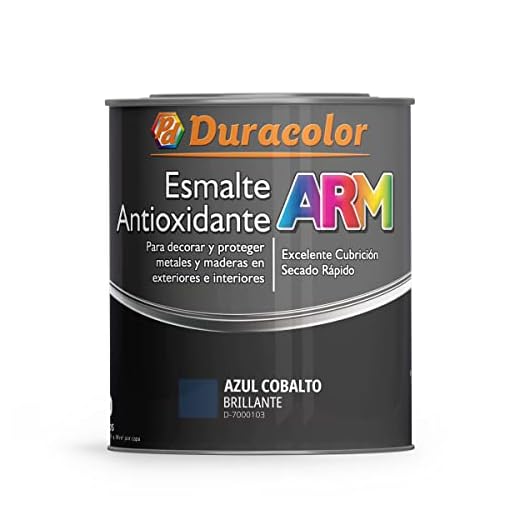 Esmalte Antioxidante ARM - Color Azul Cobalto - 750 ml - Superficie Exterior e Interior - Acabado Brillante y de Rápido Secado - Excelente Dureza y Resistencia - Duracolor