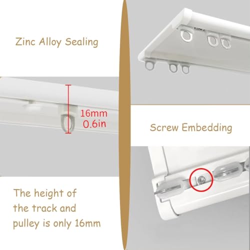 Rail de plafond double gain de place pour séparer une pièce sans perçage lourd