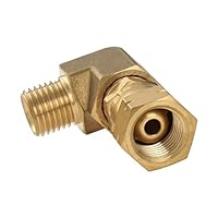 Hicello 1 Stück LPG Brass Connection Angle 90 ° 1/4\ Left Gas Cooker Hose Angle Adapter Gasanschlusswinkel Verbindungswinkel Gas winkelstück 90° 1/4' links Eckverbinder aus Messing