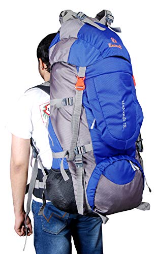 Image of 75 Ltrs Purple Backpack /Rucksack /Travelling Bag /Hiking Bag /Adventure Bag /Camping Bag (Nylon, HA-8107PU)
