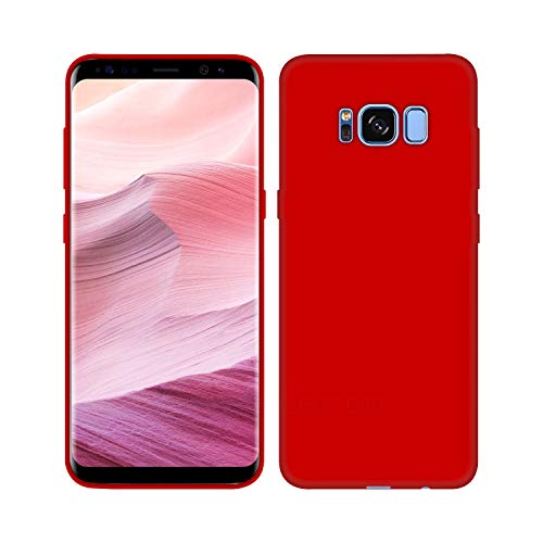 Image of Case Creation Luxurious OG Series for Samsung S8+ Case Cover,Anti-Dirty Slim Case Frosted Matte Cute Candy TPU Raised Bezel (Splash of Color) Back Cover for Samsung Galaxy S8+ - Glamour Red
