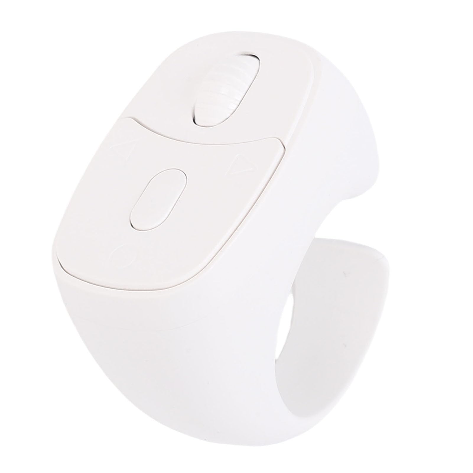 Bluetooth Scroller Ring for Phones & Tablets, Wireless Fingertip Remote for TikTok, Reading & Camera, Page Turner with Roller Control, Rechargeable (White)
