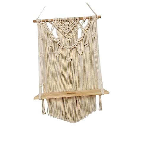 Tapisserie murale en coton blanc haut de gamme LABRIMP avec tablette en bois