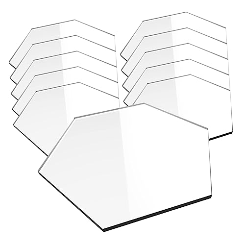 ABOOFAN 20pcs Acrylic Hexagon Wedding Seating Chart Sign Blanks for DIY Table Numbers for Events Parties and Banquets Acrylic