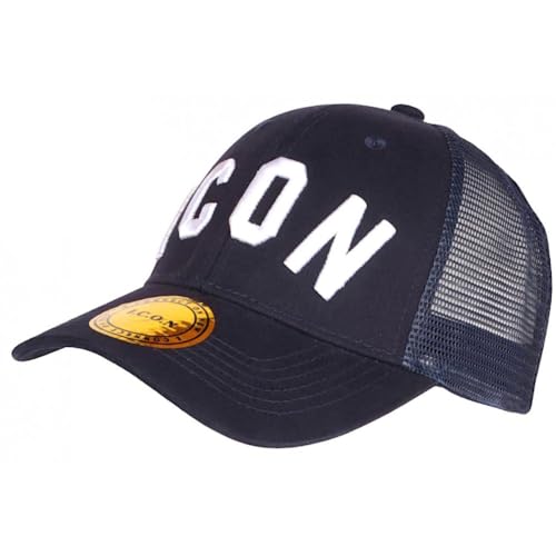 Hip Hop Honour - Gorra de red icono azul marino y blanco clase Wyck - Talla única - Azul