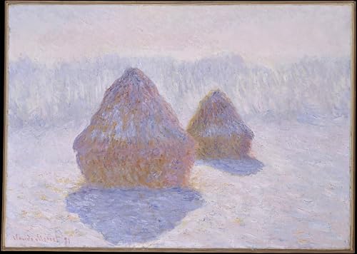 Affiche Arts Les meules de foin Claude Monet Grand Format 60x90cm Impression Toile Salon