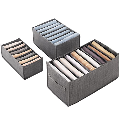 Organizador de armario plegable de malla para ropa juego de 3 cajas lavables