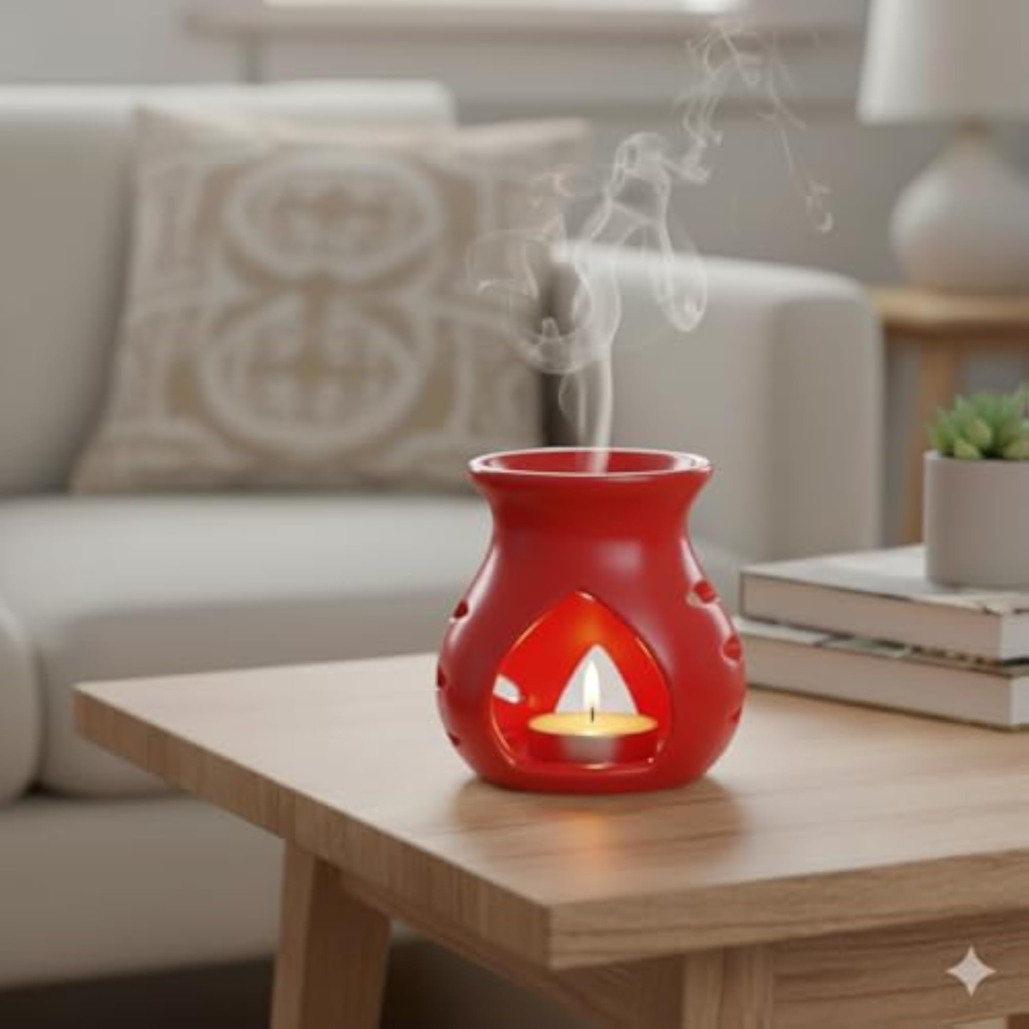 Ceramic Oil Burner Aroma Diffuser Lamp Set of 4