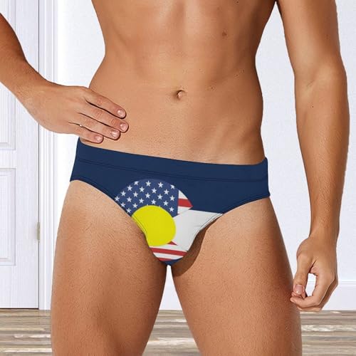 United States Colorado Flag Men's Swimsuit Bikini Briefs Swim Underwear Stretchy Swimwear2