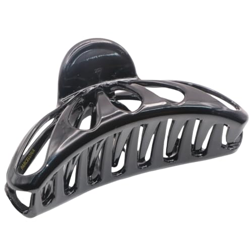 Parcelona French Large Black Claw Clip, 4 Inch