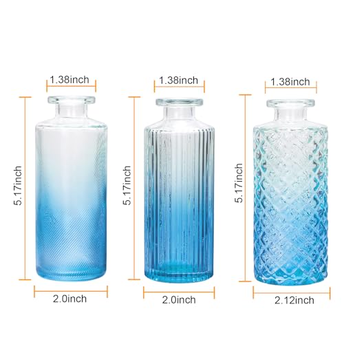 Brajttt Bud Vases for Flowers,Small Vintage Vase for Rustic Wedding Centerpieces,Mini Clear Bud Vases for Flowers,Small Flower Vase Suitable for Birthday Party,Anniversary,Wedding,Baby Shower (Clear) - Image 4