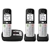 Panasonic Cordless Phone, Easy to Use with Large Display & Big Buttons, Flashing Favorites Key, Flashlight, Call Block, Volume Boost, Talking Caller ID, House Phones, 3 Handsets – KX-TGU433B