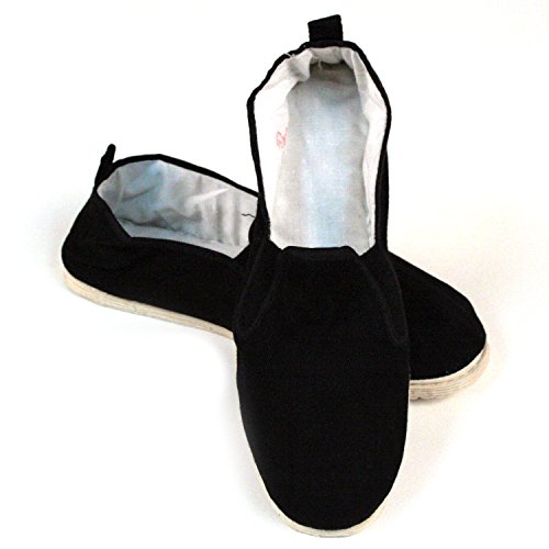 Ace Martial Arts Supply Kung Fu Closed Toe Slip On Shoes -Cotton Sole, Brown Rubber Sole and Yellow Bubble Gum Sole2