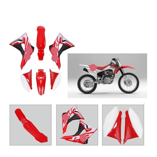 Kit plastique CRF 230F 2020 carénage rouge blanc pour circuit - 5