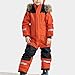 gsatuba Girls and Boys Snow Suits One Piece Winter Fashion Warm Overalls Comfy Waterproof 2024 Toddler Ski Suits 1-10 Years toddler girl snowsuit Red 2 Years