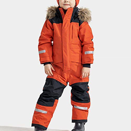 Image of Snow Suit for Kids Girls Boys One Piece Snowsuit Waterproof Windproof Winter Outdoor Overalls Snowboarding Ski Suits